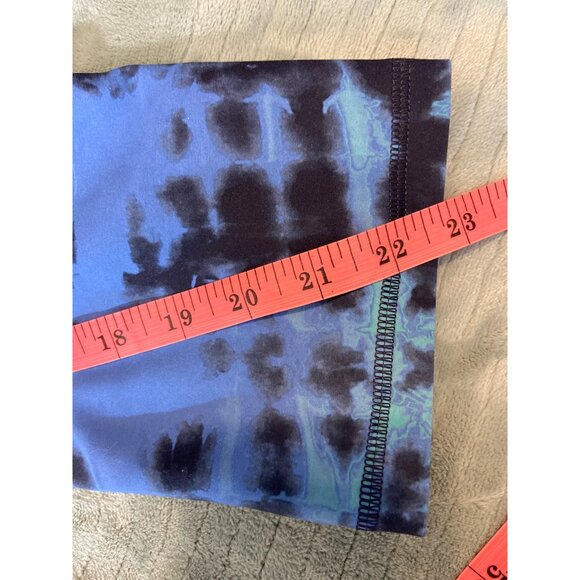 Old Navy Active Leggings M Blue GreenTie-Dye GoDry Elevate Stretchy Athleisure - Picture 6 of 7